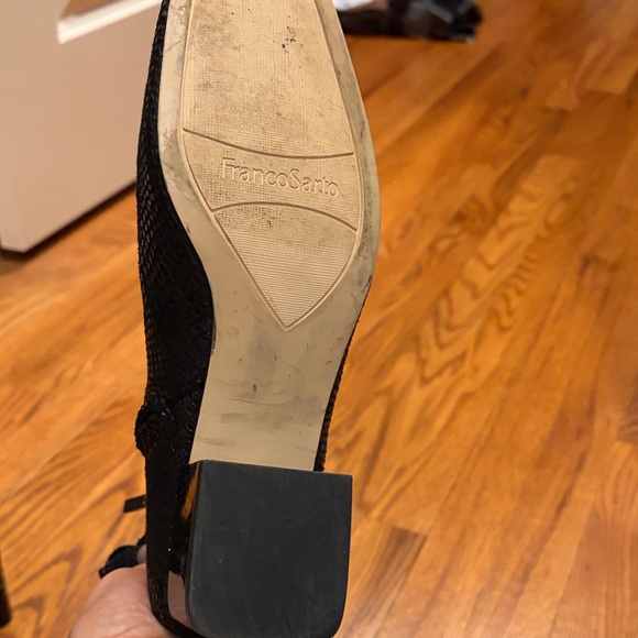 Franco Sarto Black Snakeskin Ankle Booties - Picture 3 of 4